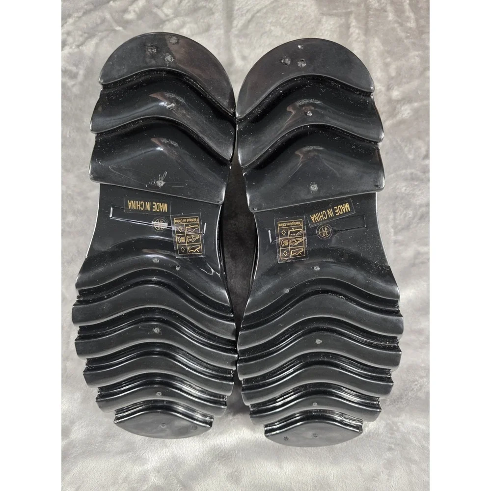 Free People High Street Black Ankle Rain Boots Size 10 Chunky Soles (NEVER USED)